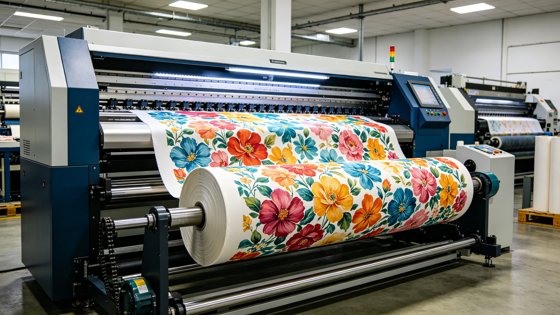 Roll-to-roll textile printing